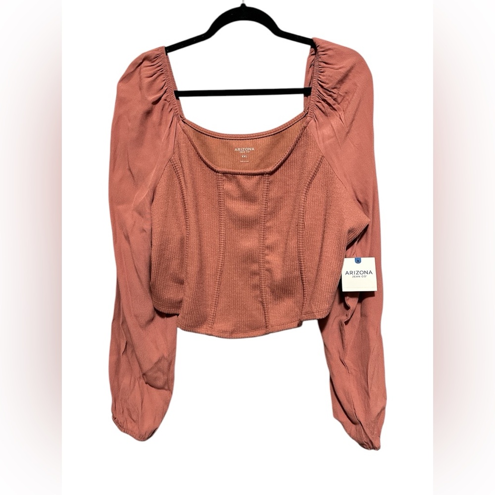 Arizona Women’s Ballon Sleeve Crop Top Size XXL